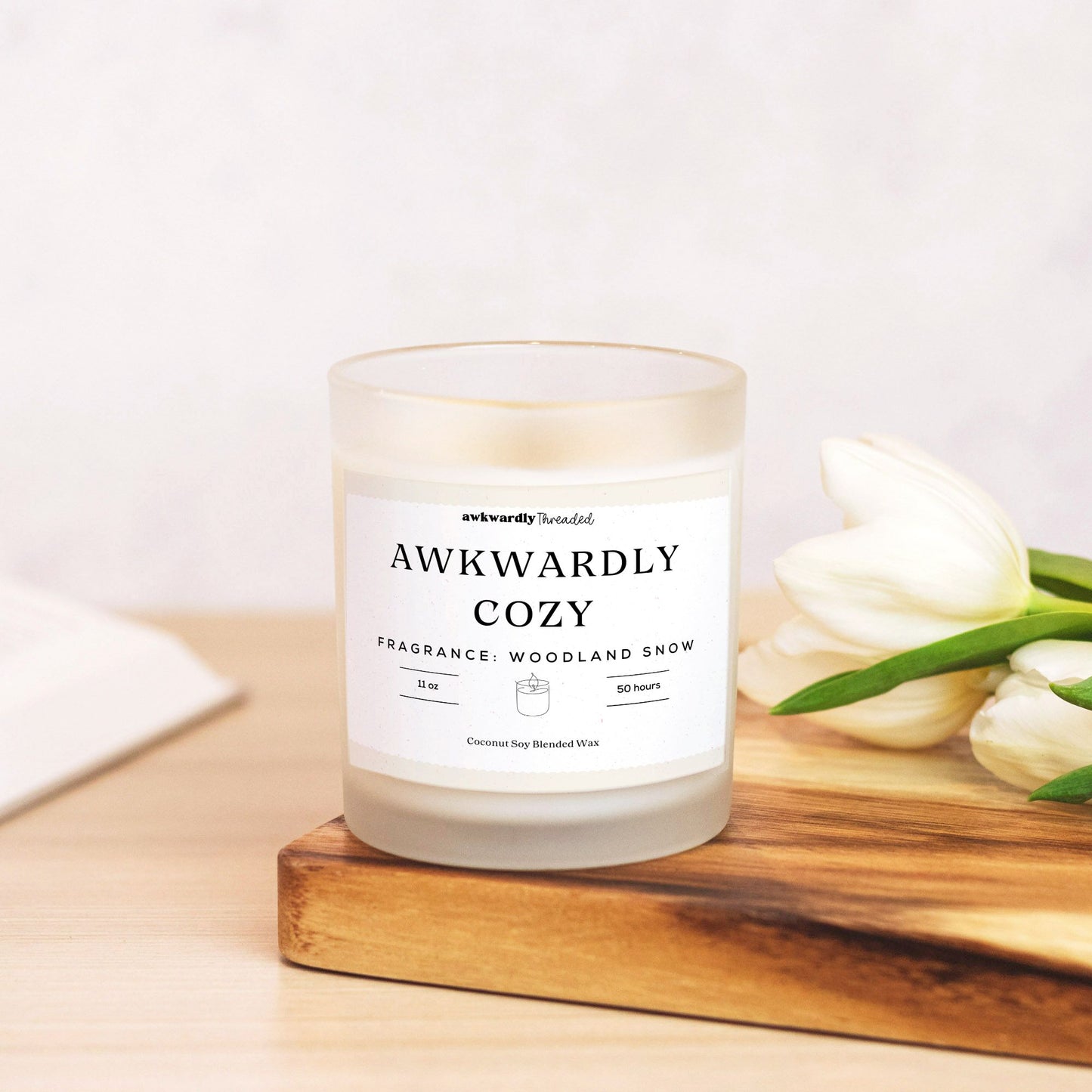 Awkwardly Cozy Woodland Snow Candle