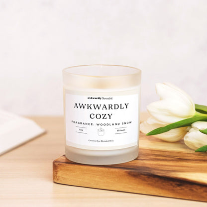 Awkwardly Cozy Woodland Snow Candle