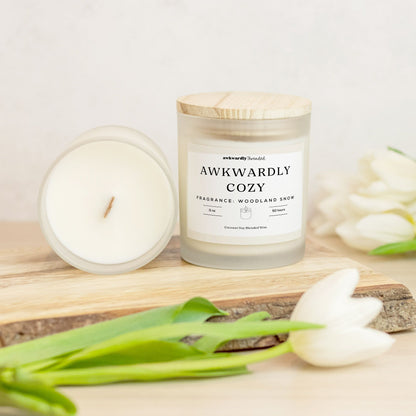 Awkwardly Cozy Woodland Snow Candle