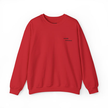 Embroidered Socially Exhausted Crewneck