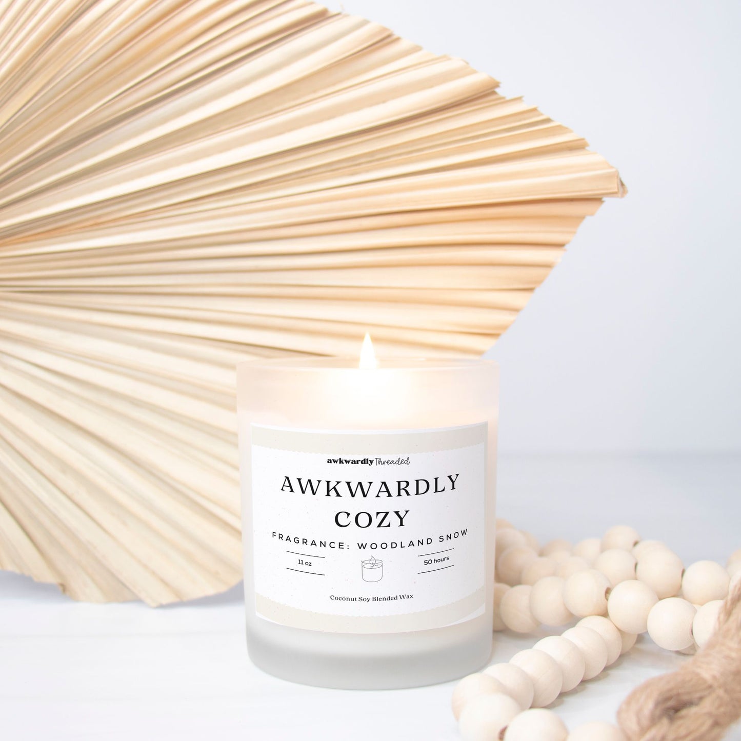 Awkwardly Cozy Woodland Snow Candle