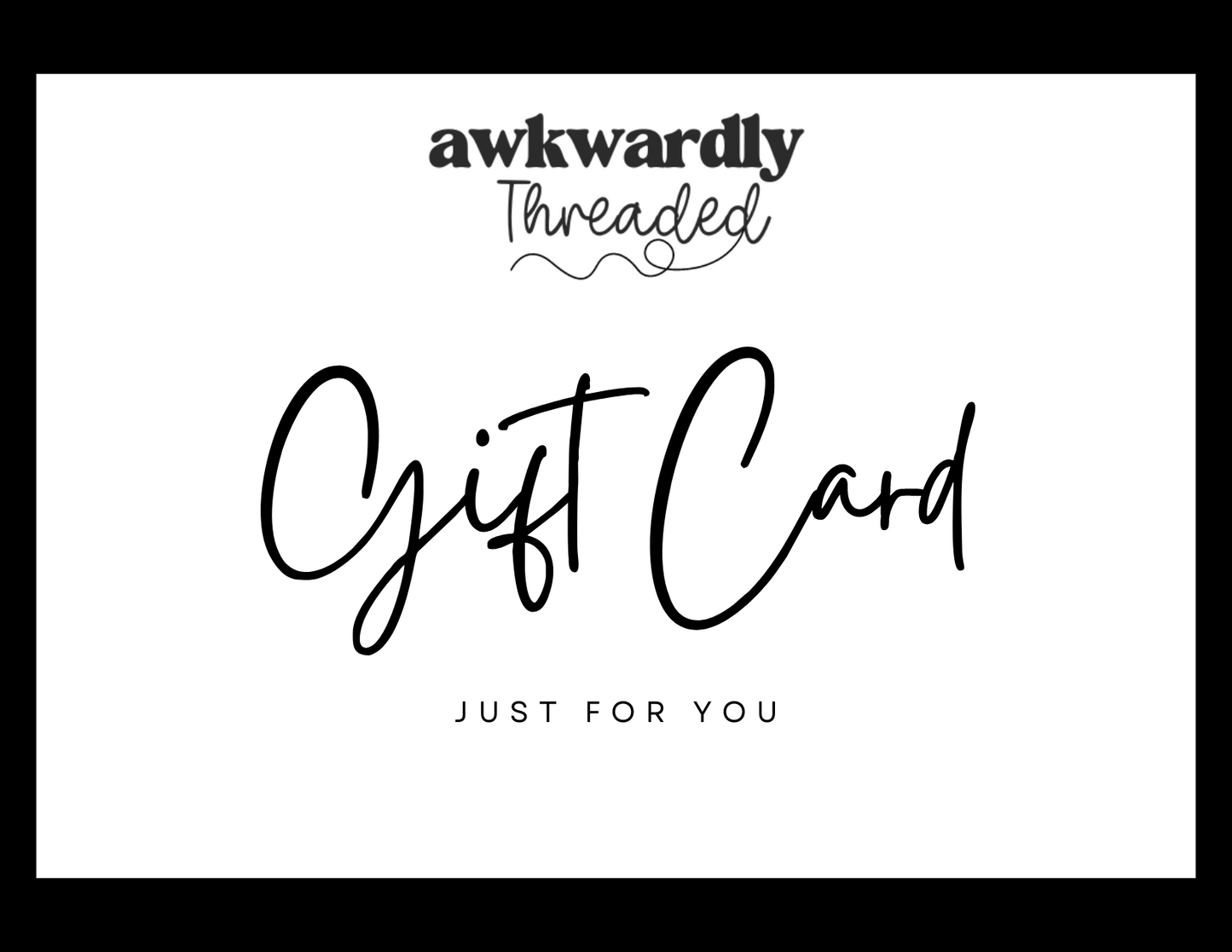 Awkwardly Threaded Gift Card