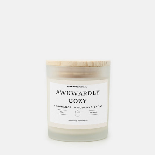 Awkwardly Cozy Woodland Snow Candle